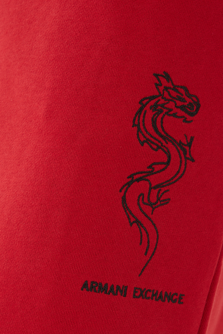 Dragon Embroidery Cotton Jersey Sweatpants